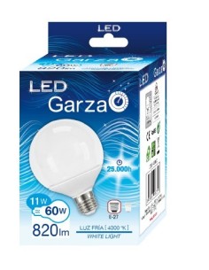 LAMPARA GZ LED GLOBO 11W E27 270º820LM 40K CAJA