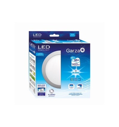 TUBO LED GZ LED DOW.CIRC Ø225 18W 1400LM 40K ALUMINIO