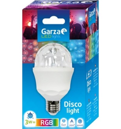 LAMPARA ILUMIN LED DISCO LIGHT GARZA E27 3W 59LM MULTIC