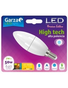 LAMPARA LED VELA 7W E14 160º638LM 27K BL
