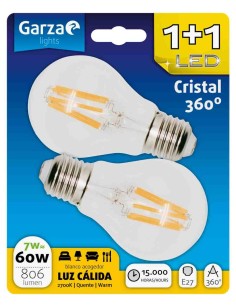 LAMPARA GZ LED STD FIL 7W 806LM 27K 1+1