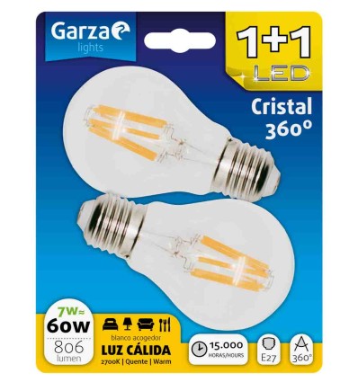 LAMPARA GZ LED STD FIL 7W 806LM 27K 1+1