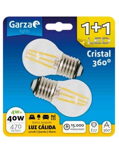 LAMPARA GZ LED FIL ESF 4W E27 470LM 27K BL 1+1