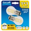 LAMPARA GZ LED FIL ESF 4W E27 470LM 27K BL 1+1