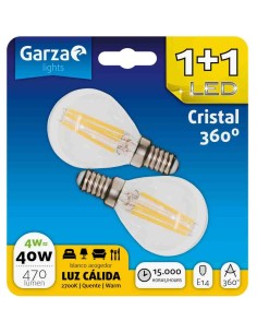 LAMPARA GZ LED FIL ESF 4W E14 470LM 27K BL 1+1