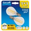 LAMPARA GZ LED FIL ESF 4W E14 470LM 27K BL 1+1