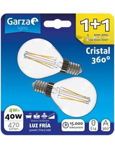 LAMPARA LED FIL ESF 4W E14 470LM 5000K BL 1+1