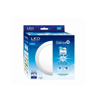 TUBO LED GZ LED DOW.CIRC Ø225 18W 1530LM 40K BLANCO