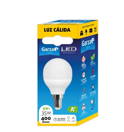 LAMPARA 4U LED ESF.5W E14 250º 400LM 30K CAJA