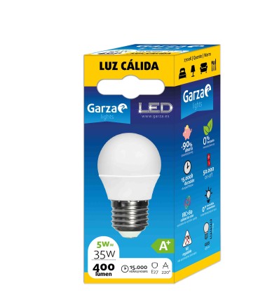 LAMPARA LED ESF 5,5W E27 220º 470LM 30K CAJA