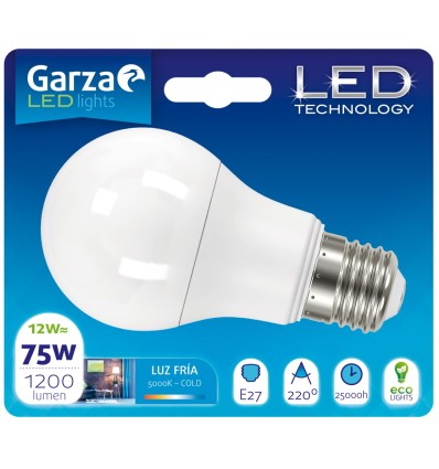 GZ LED STD 12W E27 240º 1050LM 65K BL