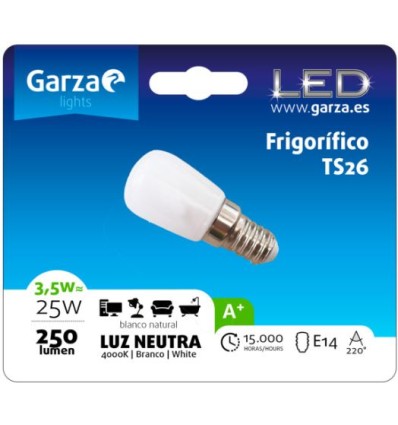 LAMPARA LED.FRIGO TS26 15W E14 90LM CAJA