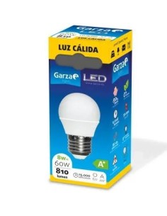 LAMPARA LED ESFERICA 8W E27 220º 810LM 30K CAJA