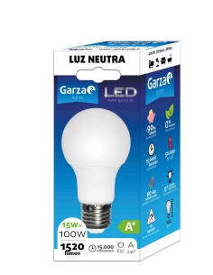 LAMPARA 4U LED STD 15W E27 1521LM 40K 240º CAJA