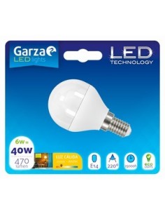 LAMPARA LED ESF. 6W E14 160º 470LM 27K CAJA