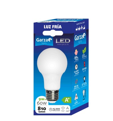 LAMPARA 4U LED STD 8,5W E27 280º 810LM 65K CAJA