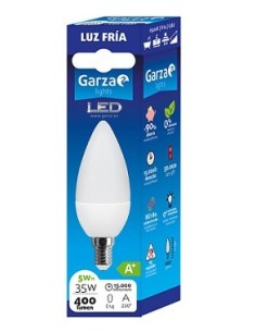 LAMPARA LED VELA 6W E14 220º 470LM 50K BL