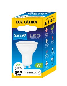 LAMPARA 4U LED GU10 7W 110º 500LM 30K CAJA