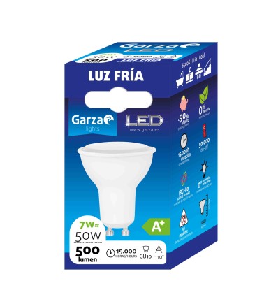 LAMPARA 4U LED GU10 7W 110º 500LM 50K CAJA