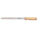 CUCHILLO DENTADO 2 CARAS MATERIAL AISLANTE CON MANGO MADERA 415MM