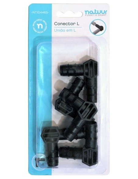 CONECTOR RIEGO 16MM L NATUUR NE NT104465 5 PZ