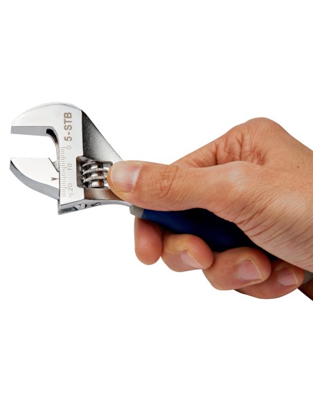 LLAVE AJUSTABLE EXTRA CORTA 160 MM 24 MM APERTURA MANGO BIMATERIAL