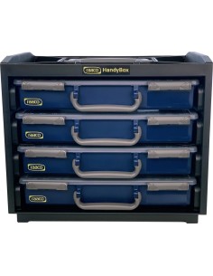 ARMARIO HERRAMIENTAS PORTATIL HANDYBOX PLASTICO CON 4 MALETINES SURTIDO AZULES