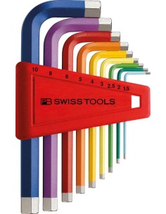 JUEGO LLAVES ALLEN EN SOPORTE PLASTICO 9 PIEZAS. 1.5-10MM RAINBOW