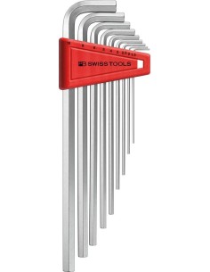 JUEGO LLAVES ALLEN EN SOPORTE PLASTICO 9 PIEZAS 1.5-10MM LARGO