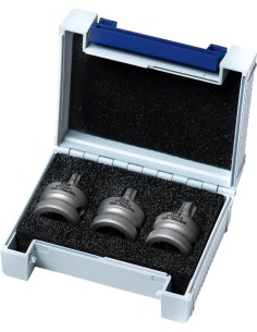 VASO LLAVE JUEGO DESTORNILLADOR 1-2 PULGADAS 3 PIEZAS T30-T50 SHORTY