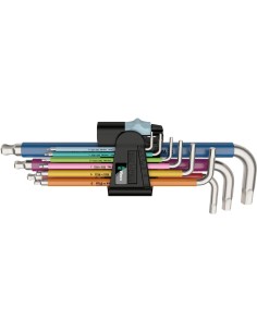 JUEGO LLAVES ALLEN MULTICOLOR INOXIDABLE 9 UNIDADES