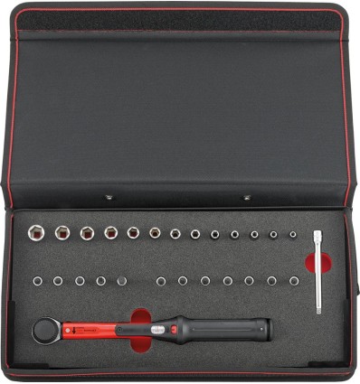 JUEGO LLAVE DINAMOMETRICA 5-25NM 1/4 PULGADAS EN ESTUCHE