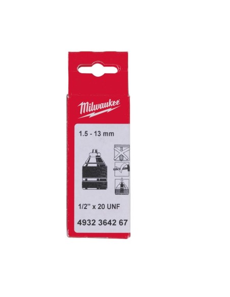 PORTABROCAS AUTOMATICO CON AUTOBLOQUEO 1,5-13MM 1/2" X20UNF CON TORNILLO