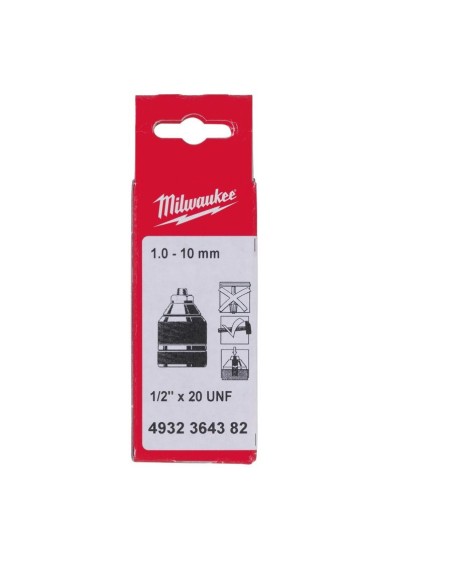 PORTABROCAS AUTOMATICO CON AUTOBLOQUEO 1,0-10MM 1/2" X20UNF CON TORNILLO