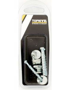 EXCENTRICA MUEB DIAMT15MM CON PERNO NIVEL ZAMAK NIQ NV107671 4 P