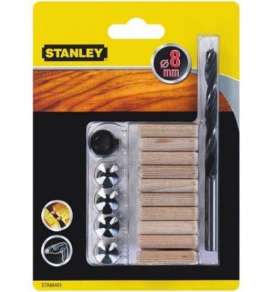 ENSAMBLAJE MAD CON BROCA, ESPIGAS Y TOPE 8MM JUEGO STANLEY