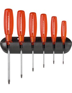 JUEGO DESTORNILLADORES 6 PIEZAS TORX EN SOPORTE MURAL MULTICRAFT