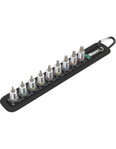JUEGO PUNTAS DESTORNILLADOR CON FUNCION RETENCION 1/4 PULGADAS TORX 9 PIEZAS