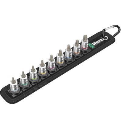 JUEGO PUNTAS DESTORNILLADOR CON FUNCION RETENCION 1/4 PULGADAS TORX 9 PIEZAS