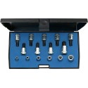 JUEGO VASOS 1/4 PULGADAS E4-E10X MM T8-40X MM 15 UNIDADES