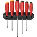 JUEGO DESTORNILLADORES 6 PIEZAS PLANO PH EN SOPORTE MURAL SWISSGRIP