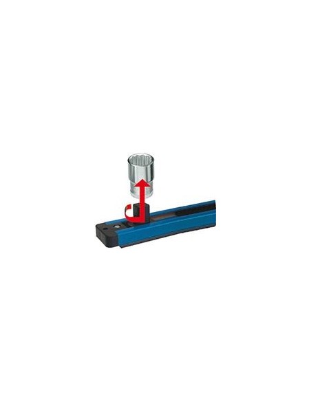 SOPORTE TIRA CON 14 ADAPTADORES EXTERNO Y 2 INTERNA CUADRADOS 3/8 PULGADAS 480MM