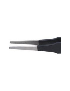PINZA ESD REDONDA 120MM 2MM NEGRO