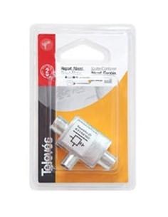 REPARTIDOR ANTENA COAXIAL 1 MACHO 2 HEMBRAS 9.5MM TELEVES