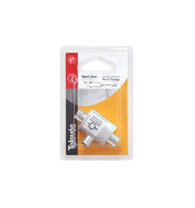 REPARTIDOR ANTENA COAXIAL 1 MACHO 2 HEMBRAS 9,5MM TELEVES