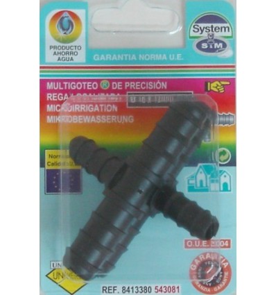 CONECTOR RIEGO 16-12 MM GOTEO S&M PP EN T REDUC. 543081 2 PZ