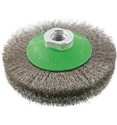 CEPILLO CONICO INOXIDABLE M14 ONDULADO 100X0.2MM