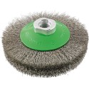 CEPILLO CONICO INOXIDABLE M14 ONDULADO 100X0.2MM