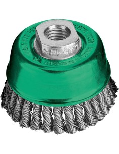 CEPILLO COPA ALAMBRE ACERO INOXIDABLE TRENZADO 65X0.5MM ALAMBRE TRENZADO 30X6MM