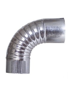CODO TUBO ESTUFA RIZADO 200 MM AC GALVANIZADO THECA